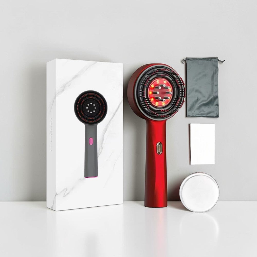 Le masseur RootStim qui stimule la circulation et favorise une pousse plus forte.